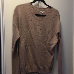 Gap tan sweater with cut outs